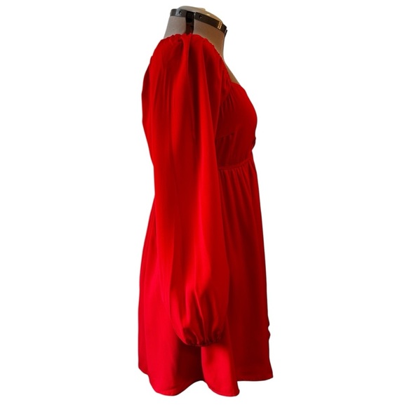 Mi Ami | Red Babydoll Mini Dress | M - Picture 4 of 8